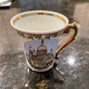 Coiffe Limoges France Demitasse Cup Paris Scene - Basilique De Sacre-Coeur